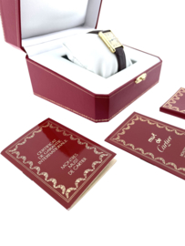 Must de Cartier Tank Large Model Quartz Roman Dial Pin Buckle - 590005 Vermeil