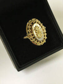 Handvervaardigd Antiek 14 K Gouden Entourage Ring