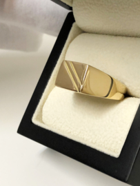 18 K Gouden Heren Ring - 7,95 g