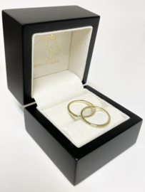 Desiree Set van  2 - 14 K Gouden Bijzet Ringen (glad)