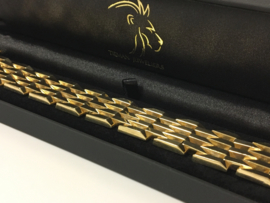 Brede 14 K Gouden Schakel Armband - 18 cm / 52,48 g