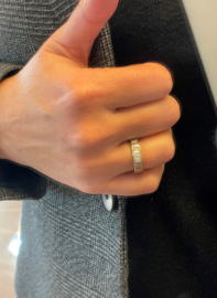 18 K Gouden Bandring ca 3 ct Baguette Geslepen Diamant G/H Loepzuiver