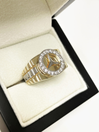 14 Karaat Gouden Mercedes Ring Heren - 9,5 g