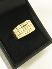 18 K Gouden Bandring 1.0 crt Briljantgeslepen Diamant Wesselton SI