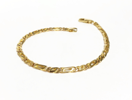 14 K Gouden Valkoog Schakel Armband - 18,5 cm / 6,3 g