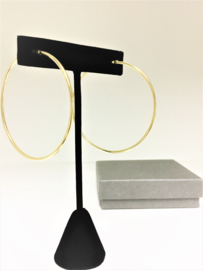 14 K Gouden Creolen ( glad )  55 mm