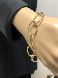 14 K Gouden Anker Schakel Armband Ovaal Groot - 16 mm / 20 cm