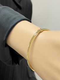 14 K Gouden Armband / Bangle (Small) Glad / Rond - Mt. 17.5 cm