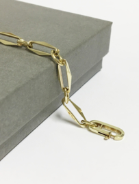 14 K Massief Gouden Closed Forever Schakel Armband - 17,5 cm / 8,5 g
