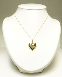 14 K Gouden Hanger Groot Hart - 3 cm / 4 g