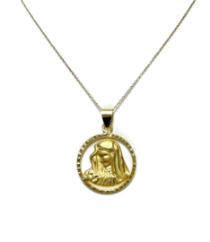 18 Karaat Gouden Hanger Heilige Maria - 3,3 cm
