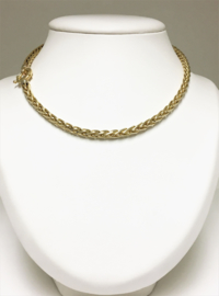 14 K Gouden Vossenstaart Slotcollier - 43 cm / 25,15 g