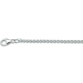 Gerhodineerd 925 Zilveren Venetiaans (bol) Collier - 45 cm / 2 mm