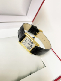Must de Cartier Tank Quartz Opaline Light Silver Roman Dial Midsize Incl 2 Jaar Cartier Garantie