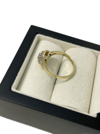 DIAMONDE - Gouden Slag Ring 0.28 ct Briljant Geslepen Diamant