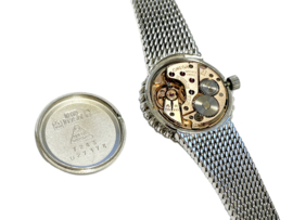 Omega de Ville 18 Karaat Witgouden Lady Diamond Cocktail Watch 1970 - Ref. 7243 / 0.50 ct Briljant Geslepen Diamant