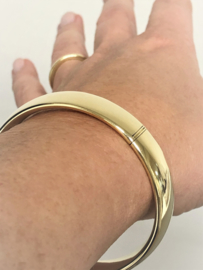 Brede 14 K Gouden Slaven Armband (Large) - 24,45 g