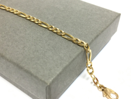 14 K Gouden Figaro Schakel Armband - 19 cm / 7,45 g