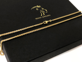 14 K Gouden Fantasie Schakel Collier - 45 cm