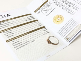 18 K Gouden Solitair Dames Ring 0.25 crt Diamant - D / VVS2 Incl GIA Certificaat