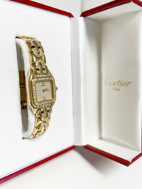 Cartier Panthere Art Deco Diamond Opaline Roman Dial Incl Documentatie / 2 Jaar Garantie Cartier