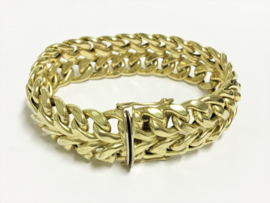 Brede 14 K Gouden Schakel Armband - 19,5 cm / 42,41 g