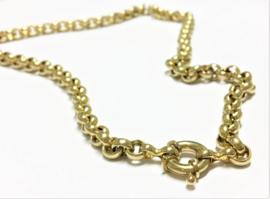 14 K Gouden Jasseron Slot Collier 46 cm /  19,65 g