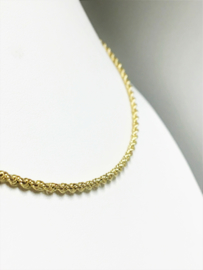 14 K Gouden Koord Collier - 45 cm / 2mm