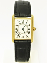 Cartier  Vermeil Tank Quartz Inclusief Doos en Certificaat  - Dames Polshorloge