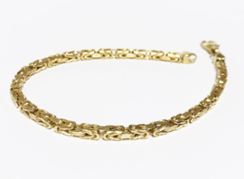 14 K Gouden Konings Armband Byzantijns - 23 cm / 20,7 g