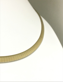 14 K Bicolor Gouden Omega Collier ( tweezijdig) - 45 cm / 21,11 g
