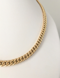 18 K Massief Gouden Gourmet Schakel Collier - 47 cm