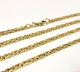 14 K Massief Gouden Koningsketting Byzantijns - 60 cm / 31,3 g / 3 mm