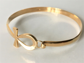 18 K Gouden Slaven Armband met Egyptisch  Ankh Kruis