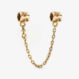 PANDORA 14 K Gouden Hawthorn Flower Veiligheidsketting 750312 - 7 cm