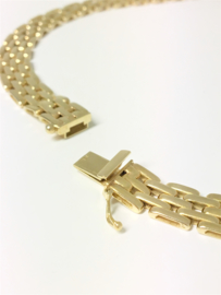 18 K Gouden Schakel Collier 0.84 crt Briljantgeslepen Diamant
