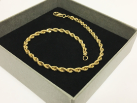 14 K Gouden Koord Armband - 22,5 cm / 7,9 g