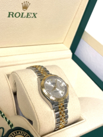 Rolex Oyster Perpetual Datejust Ladies Silver Diamond Dial 28 mm Full Set 2021