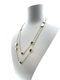 TIRISI Jewelry 18 Karaat Gouden Anker Collier Fantasy Drops - 90 cm
