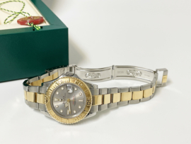 Rolex Yacht Master 35 mm Grey Dial Gold Steel Bicolor 168323