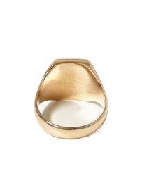 Antiek Massief Rosé Gouden Heren Ring Monogram W/A