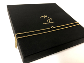 14 K Antiek Gouden Bismarck Schakel Collier - 42,5 cm