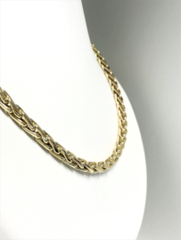 14 K Gouden Vossenstaart Slot Collier - 50 cm / 43,4 gram / 5,5 mm