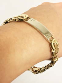 Grove 14 K Bicolor Gouden Konings Armband - 23,5 cm / 43,05g
