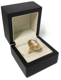 Antiek 14 Karaat Gouden Camee Ring - 2,8 cm