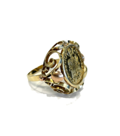 14 Karaat Gouden Munt Ring 1/4 Dukaat Salzburg 1704
