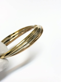 18 K Tricolor Gouden Trinity Slaven Armband Bangle - 26,9 g / 18,5 cm