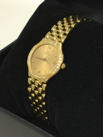 Omega 18 K Massief Gouden Dames Polshorloge Lady Diamond - 1989