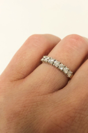 Rensini 14 K Bicolor Gouden Memoire Rijring 0.70 crt Briljantgeslepen Diamant - G / IF