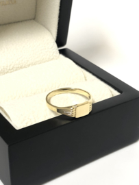 14 K Gouden Graveer Ring - Mt 16 mm